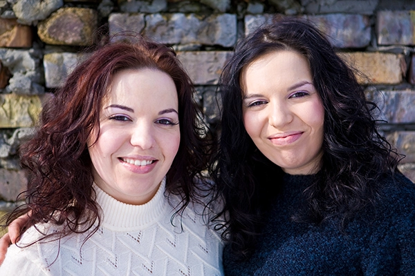 FF identical twin sisters adult caucasian